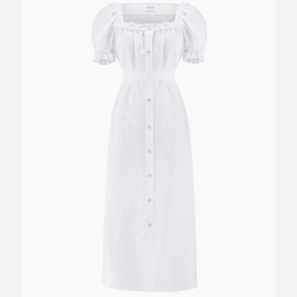 *Never Worn* SLEEPER Maxi Brigitte Dress - White